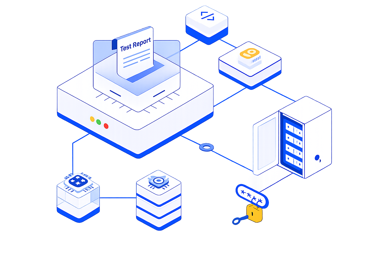 Website performance test reports and supporting infrastructure